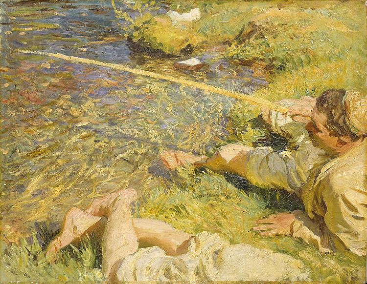 John Singer Sargent A Man Fishing Spain oil painting art